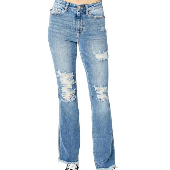 Judy Blue High Waist Boyfriend Fit Jeans - Picture 1 of 2
